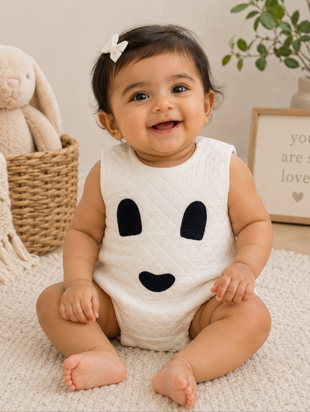 NWT The Beaufort Bonnet Company Ghost Bubble Romper 6-12M
